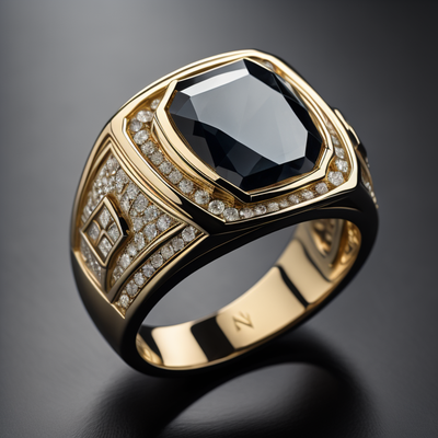 טבעת יהלומים יוקרתית לגבר - עיצוב אישי