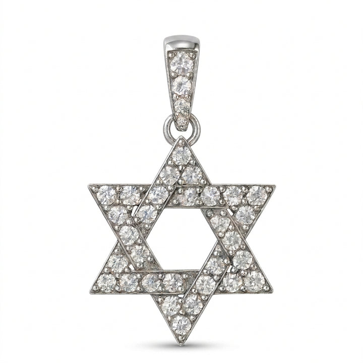 תליון מגן דוד עם יהלומים טבעיים 0.31 קראט