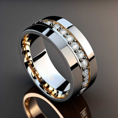 טבעת יהלומים לגברים, זהב ויהלומים, עיצוב אישי