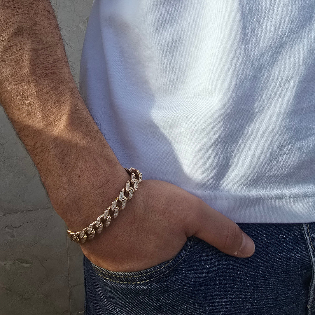 צמיד לגבר עם יהלומים טבעיים 2.50 קראט